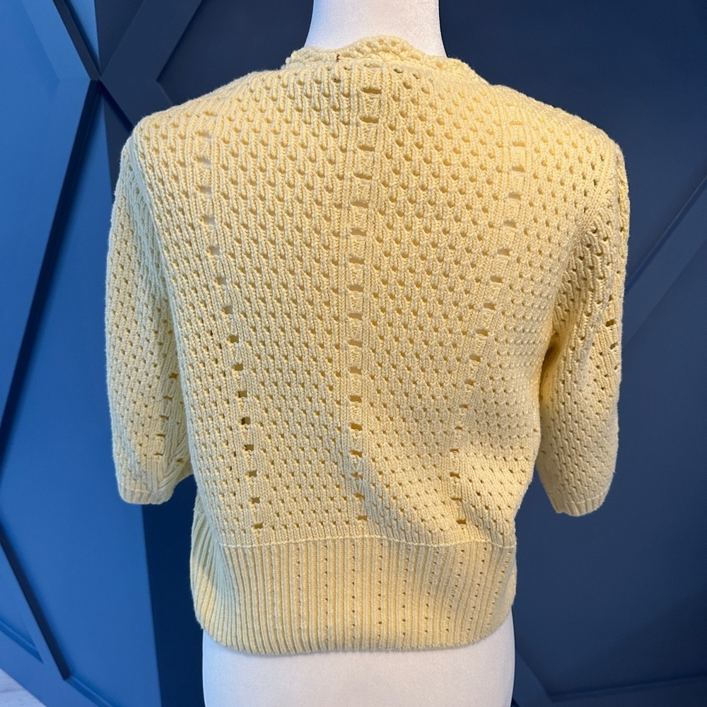 English Factory Scalloped Yellow Cardigan - Picture 2 of 3